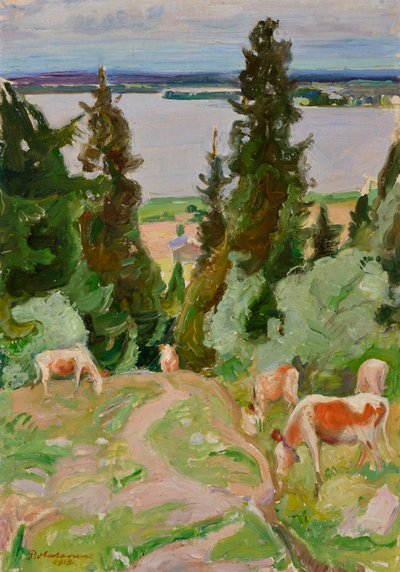Cows at Väisälänmäki by Pekka Halonen